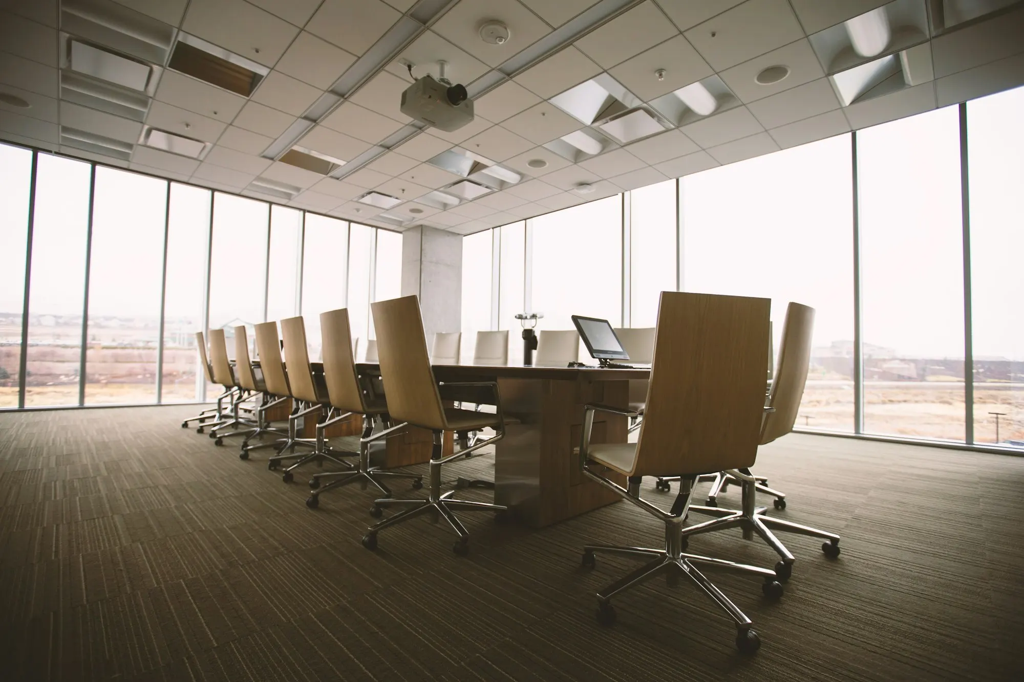 A boardroom table